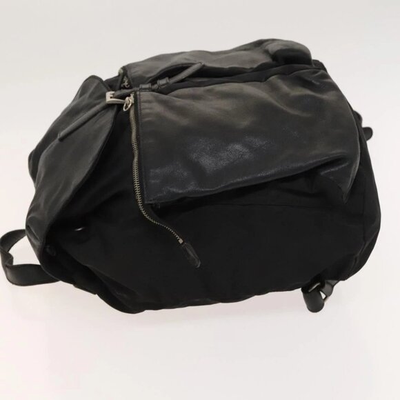 PRADA Backpack Nylon Black Silver Auth bs27860 main image 4